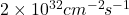 2\times10^{32} cm^{-2} s^{-1}